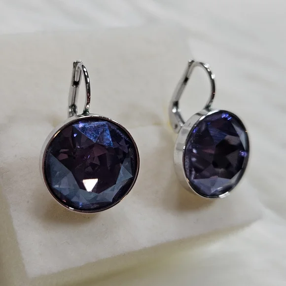 🆕️ Swarovski Retired Purple Bella Drop Earrings - Picture 3 of 8